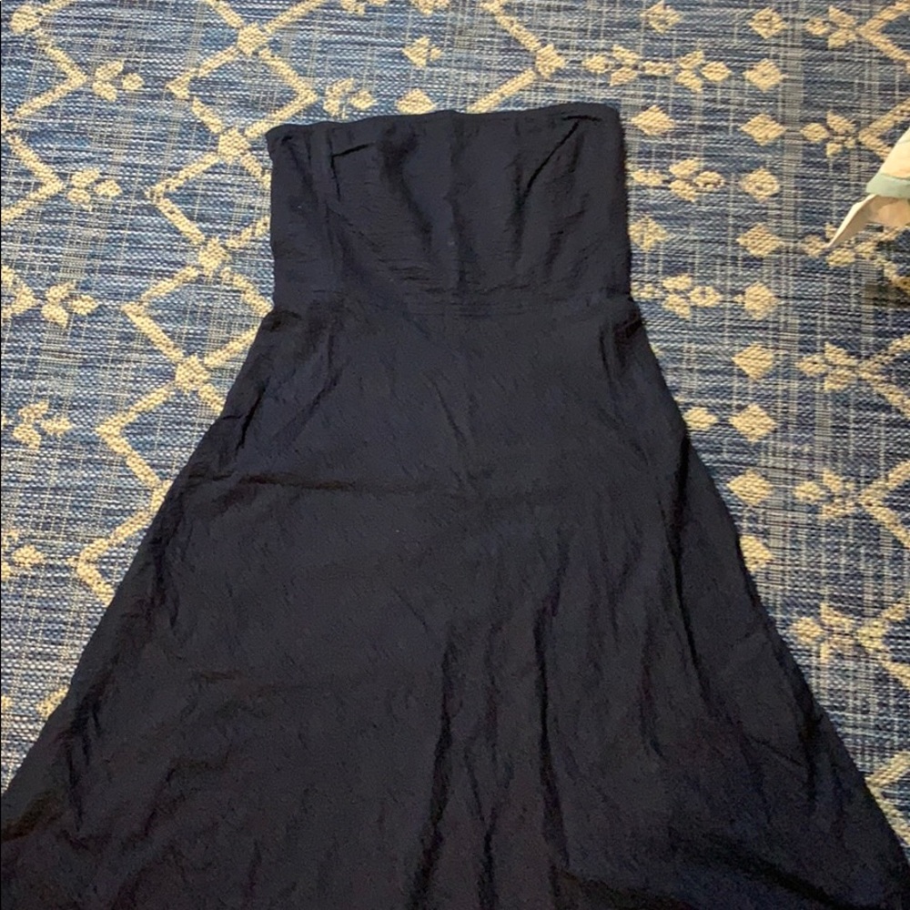 Strapless Navy J. Crew Dress